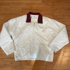 Infiniti Collection Men's White Full Zip Windbreaker Jacket Size L Made in USA