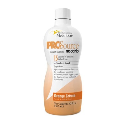 ProSource NoCarb Oral Supplement Orange Creme 32 oz Bottle