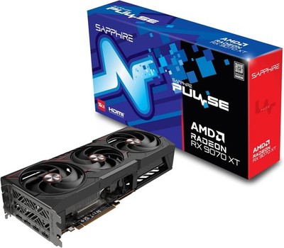 【未使用】SAPPHIRE PULSE AMD RX 9070 XT 16GB Sapphire Pulse AMD Radeon RX 9070 XT ATX Graphics Card 16GB GDDR6