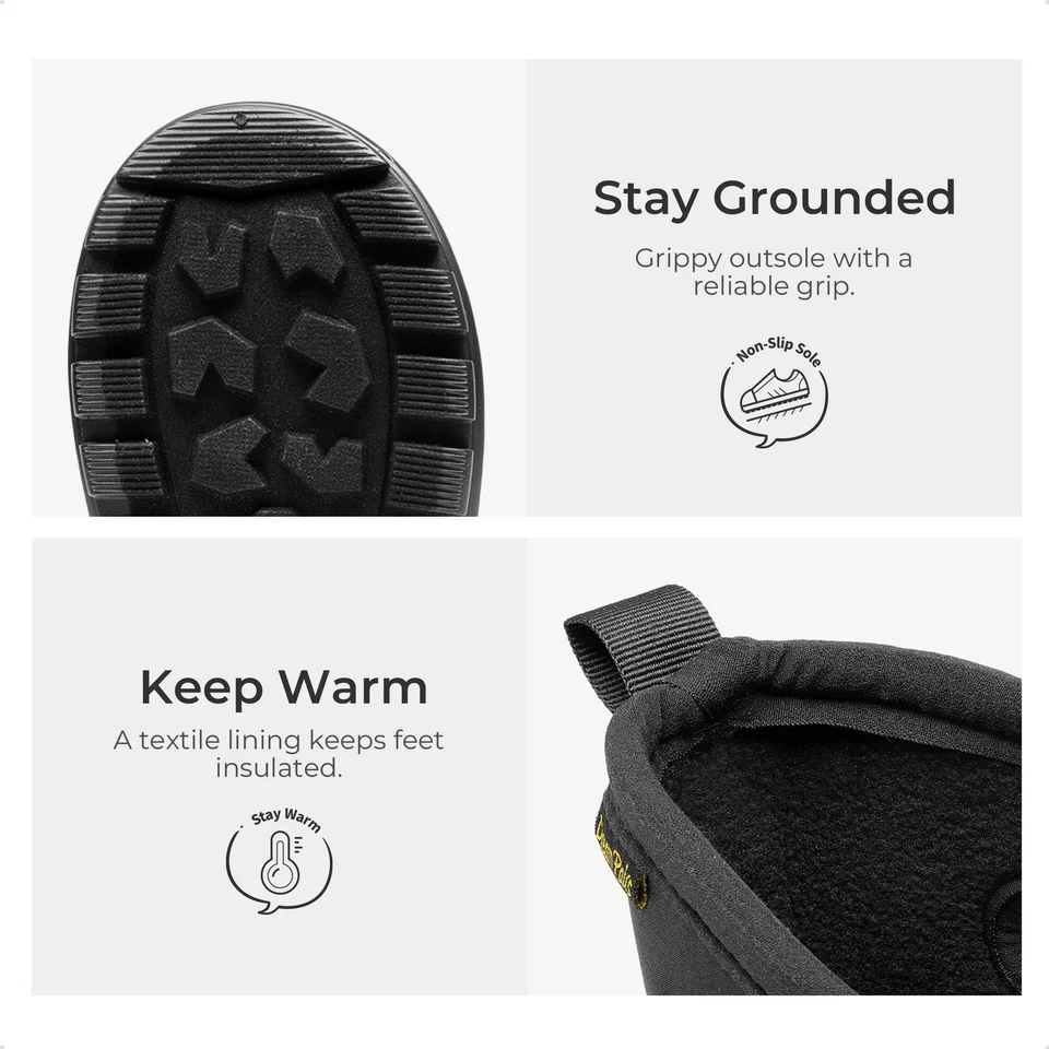 Boys Kids Waterproof Boots Outdoor Warm Lined Rain Snow Winter Muck Mud Boots - Image 3 of 4