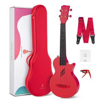 Enya Nova U Concert Ukulele 23  Carbon Fiber   Waterproof Travel 23 inch, Red