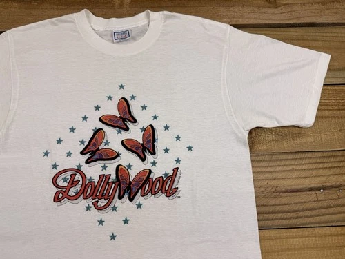 80's Dolly Parton Dollywood Glitter Butterfly T-Shi 1980s vintage concert t-shirt, vintage, single stitch, B+ condition