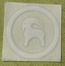 Backcountry White Goat Sticker New 3" Diameter