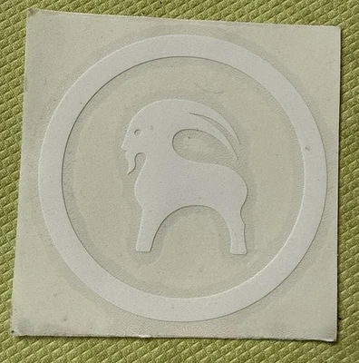 Backcountry White Goat Sticker New 3" Diameter