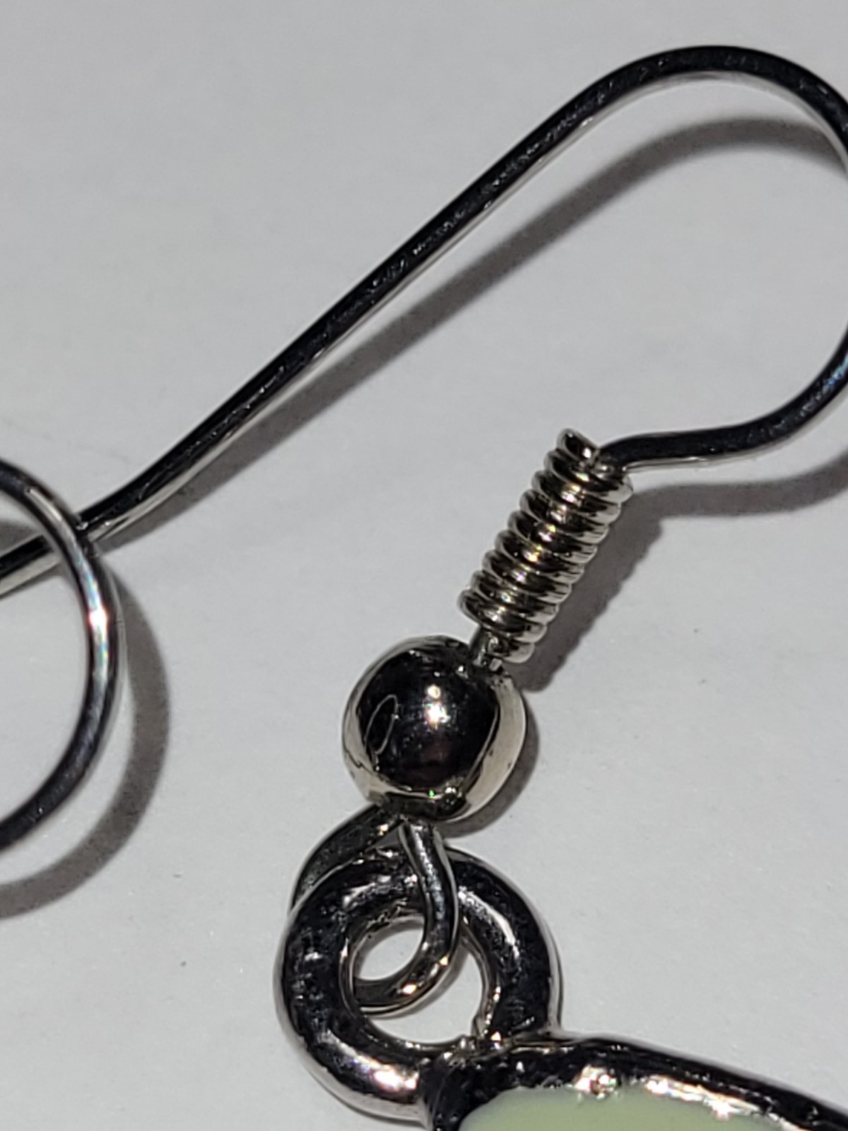 Silvertone Enamel Teardrop Easter Egg Dangle Fash… - image 8