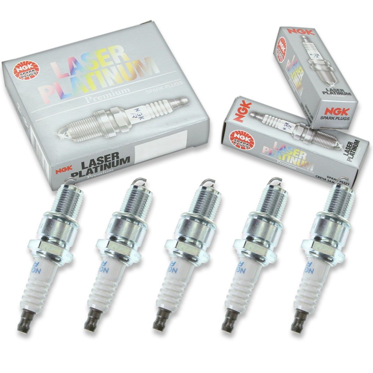 5 pcs NGK Laser Platinum Spark Plugs for 1984-1985 Audi 5000 2.2L L5 - tr
