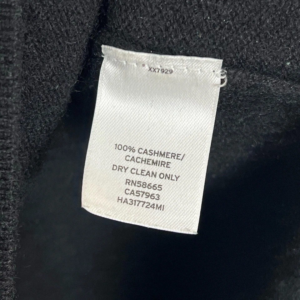 Halogen Sweater Womens Size Medium Black Crewneck Cashmere Minimalist Luxe - Image 4 of 4