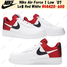 Nike Air Force 1 Low '07 Lv8 Red White BQ4420-600 Men's Size