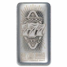 7.77 oz Silver Cast Bar - Las Vegas Lucky 7