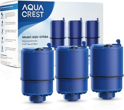 AQUA CREST Water Filter Replacement for RF-9999  Faucet, NSF Certified(3/6 Pack）