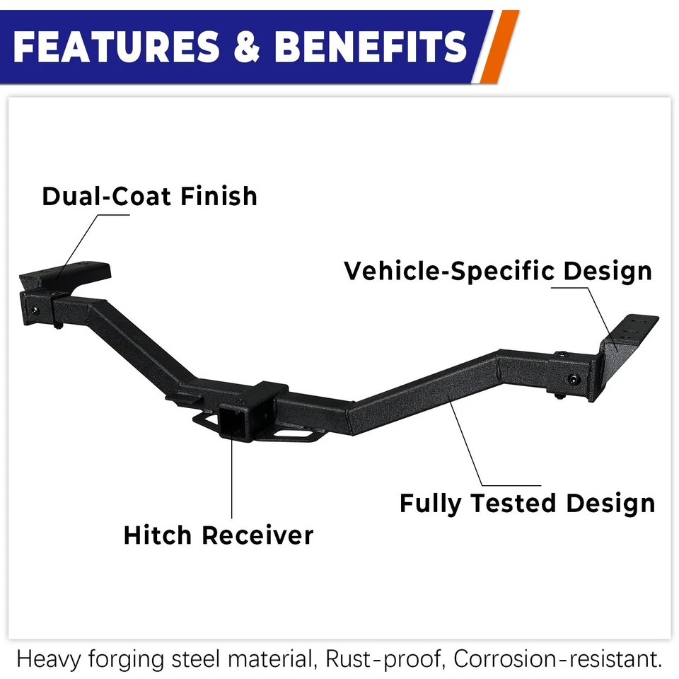 Vijay For 2011-2019 Ford Explorer Class 3 Trailer Hitch 2"  Rear Tow Receiver - Image 3 of 4