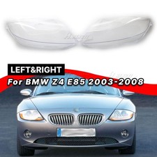 Per BMW Z4 E85 2003-08 Coppia Lenti Faro Proiettore Anteriore Trasparente Sinistro+Destro