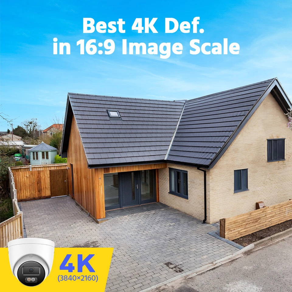 Sistema de cámara de seguridad de audio ANNKE 12MP 8CH NVR 4K POE exterior color noche IP67 Foto 2 de 4