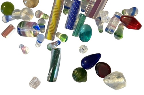 Mixed Glass Bead Lot for Necklace Making Crafts Jewelry 50+ - Picture 2 of 9