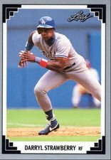 1991 Leaf Darryl Strawberry Los Angeles Dodgers #377