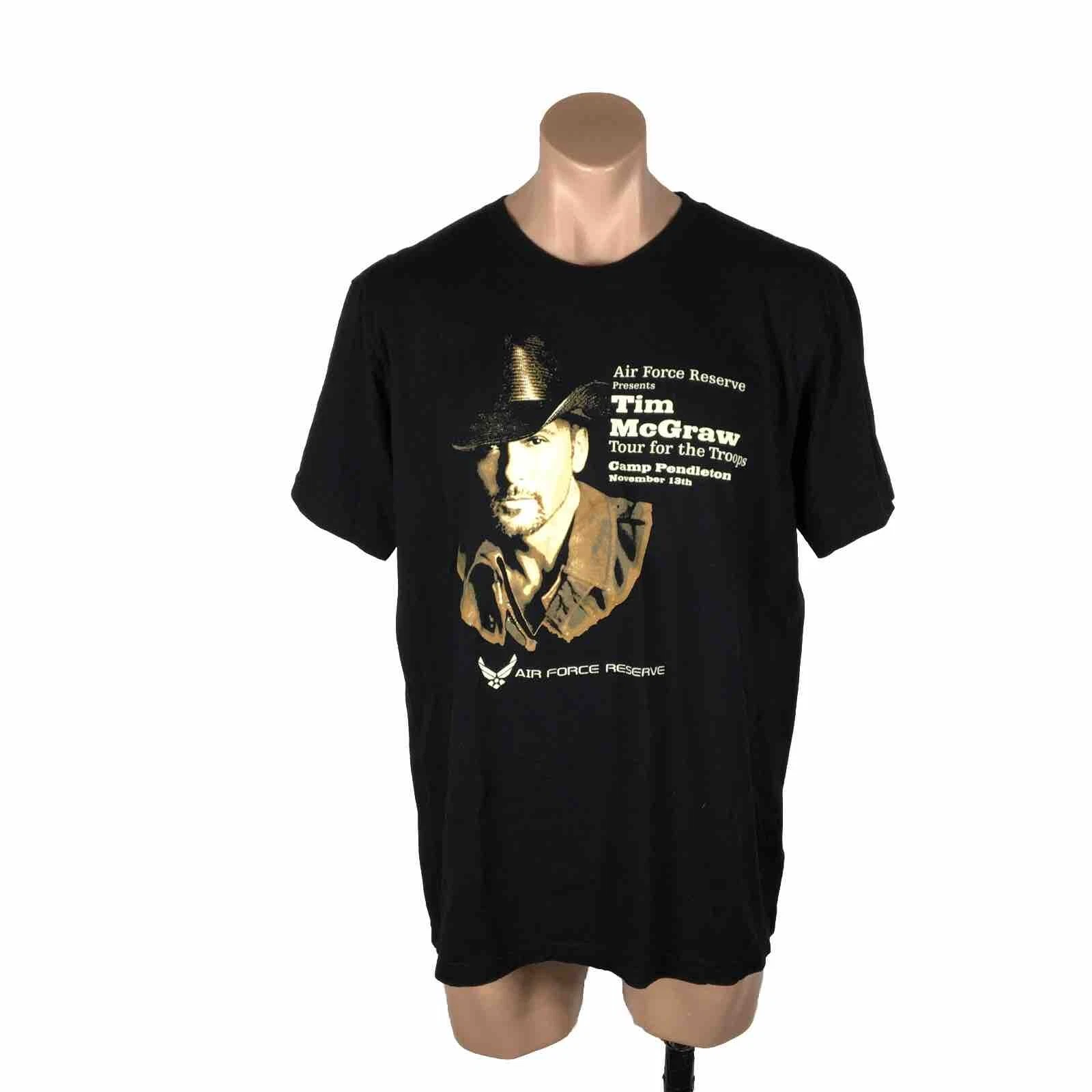 Tim McGraw AIR FORCE RESERVE Tour for the Troops Camp Pendleton, T-shirt XL