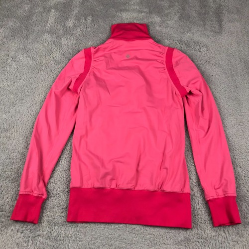 Chaqueta Lululemon Raja Mujer 6 Reversible Rosa Floral Malla/Sólido Cremallera Suéter - Imagen 5 de 13