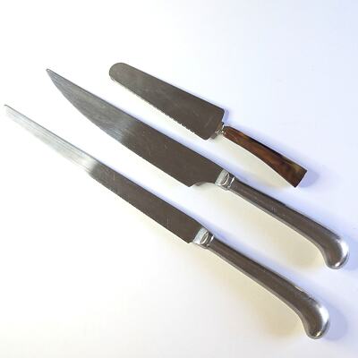 Ekco Turkey Carving & Bread Knives Mid-Century Modern Hollywood Regency Design