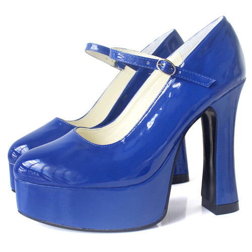 4 inch chunky high heels and 1.5 inch 