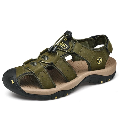 Sandalias de senderismo aventurero para hombre punta cerrada al aire libre playa deporte pesca zapatos - Imagen 51 de 69