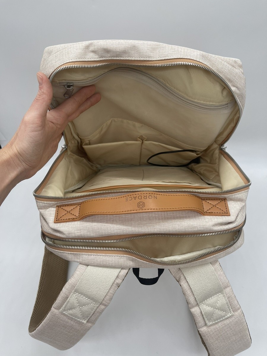 Nordace Siena Smart Backpack Tan Beige USB Charging Port  display picture 3