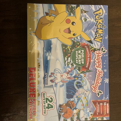 Pokemon Deluxe Holiday Adventskalender Lichter Sounds Pop-Up & Play 16 Figuren 