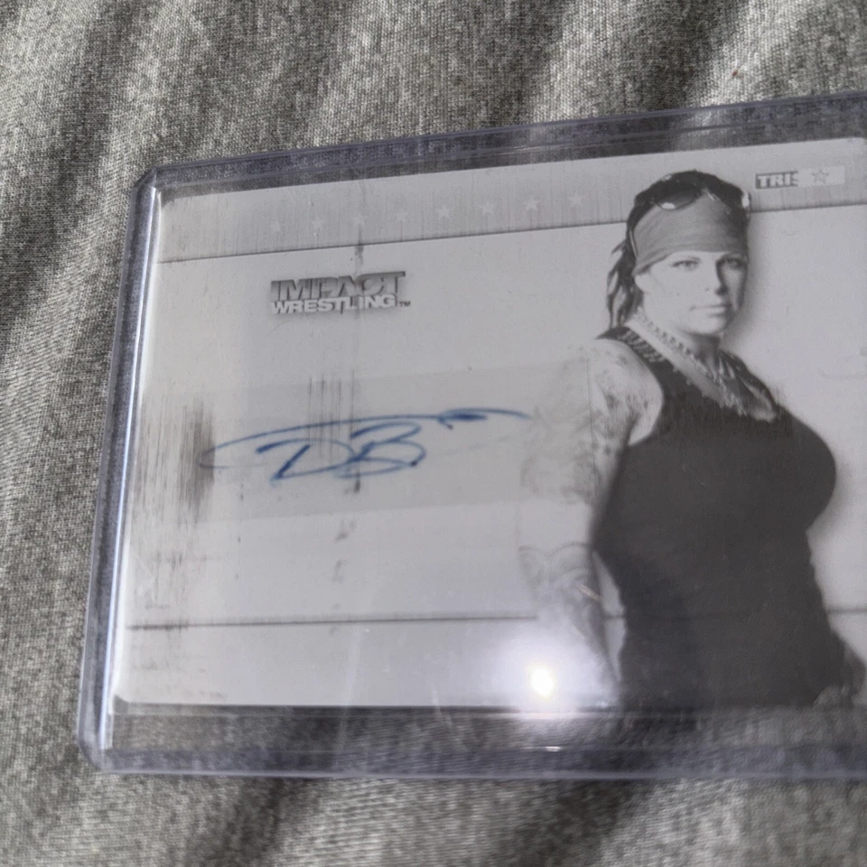 TNA Impact Wrestling GLORY 2013 ODB Autograph Card Black Printing Plate 1/1 - Image 2 of 4