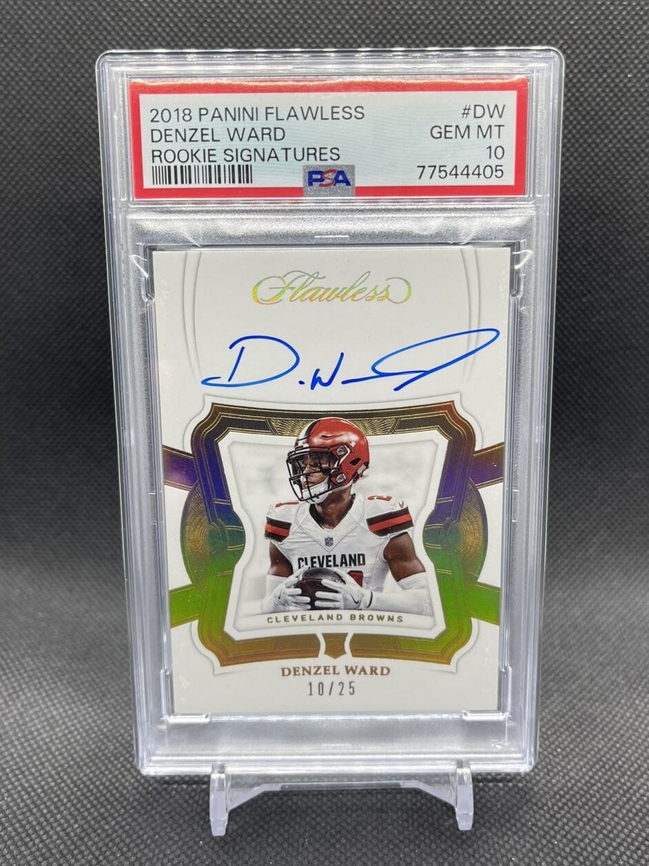 Denzel Ward Panini Flawless Rookie Signatures #DW Base