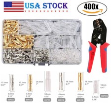 400X Assortment Male Female Bullet Terminals Electrical Wire Crimp Connector Kit