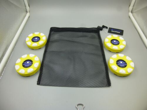 4 Street Roller Inline Skating Hockey Practice ProPuck Pro Pucks Yellow With Bag - Picture 1 of 4