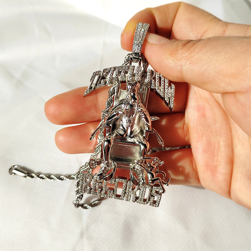 Moda Hip Hop CZ Ciondolo Collana Con Ciondolo Pallottola 18K - Foto 2