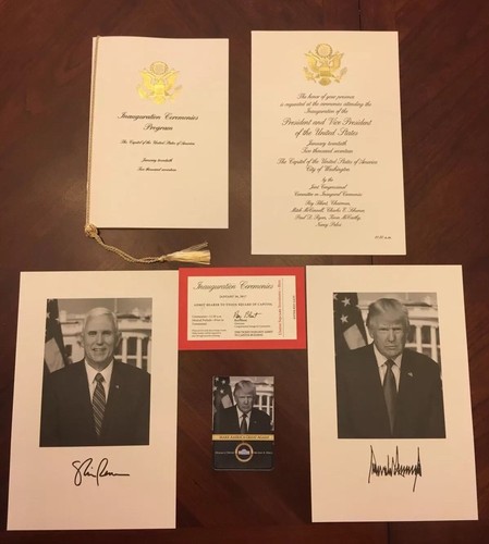 Authentic President Donald Trump Presidential Inauguration Invitation and Ticket