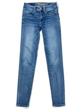 American Eagle Outfitters Womens Slim Skinny Jeans Blue Stretch Low Rise 00 R