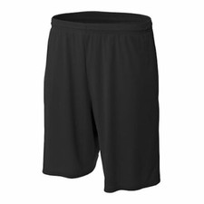 Boys Black TekGear Flatback Mesh Shorts: size medium M 10/12