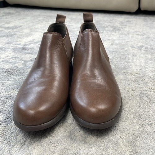 New Munro Bedford Leather Bootie Chelsea Brown Comfort Office Travel Sz 8N - Picture 5 of 15