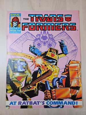 Transformers Issue 126 UK Edition August 1987 Marvel Comics Ratbat