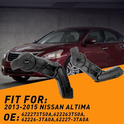 3 Paia Fermi Paraurti Anteriore Per Nissan Altima 2013-2015 &ndash; Lato Guidatore, Neri, Ricambio Originale