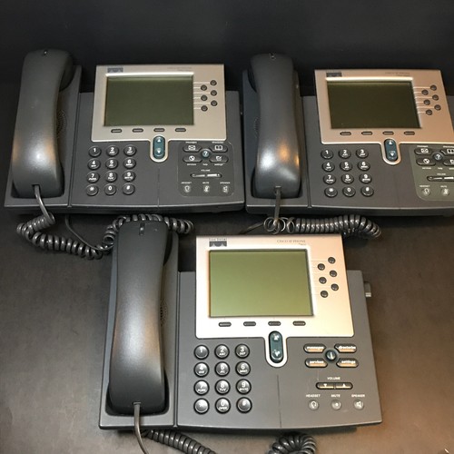 Cisco Systems IP Business Phone 7960 LOT of 3 - BROKEN STANDS