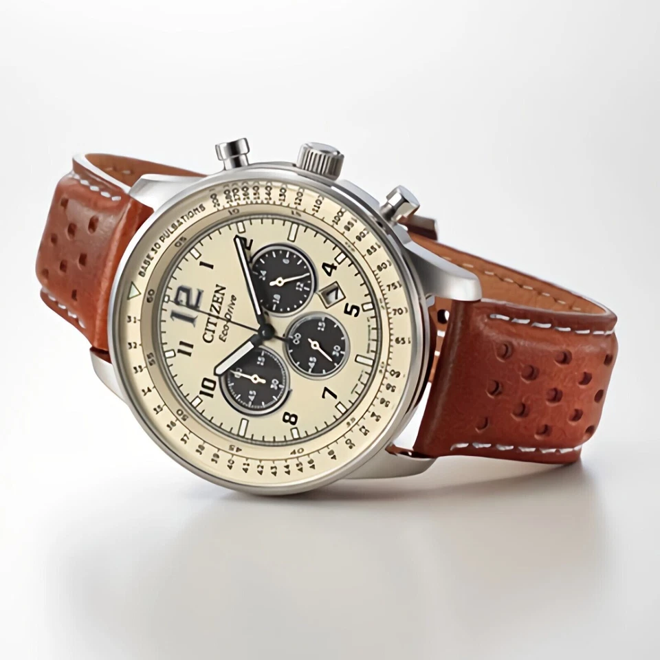 Reloj de cuarzo Citizen CA4500-08X Eco-Drive cronógrafo de acero inoxidable para hombre / EE. UU. Foto 3 de 4