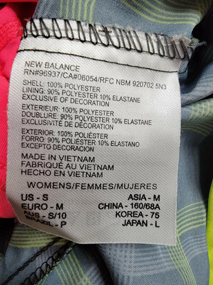 Pantalones cortos New Balance para mujer talla S pequeños gris negruzco verde rosa Foto 3 de 4