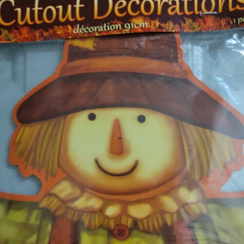 Harvest Time Scarecrow Cutout 3 Piece Set New! - Picture 2 of 8
