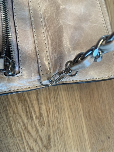 ABRO Handtasche Clutch Taupe, Altrosé Leder - Bild 7 von 8