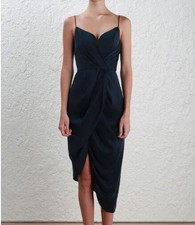 zimmermann silk plunge dress