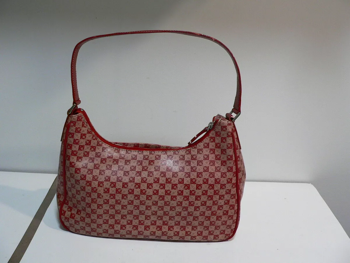 Liz Claiborne Est. 1976 Crocodile Skin Red Faux Leather Shoulder Bag Purse  | eBay