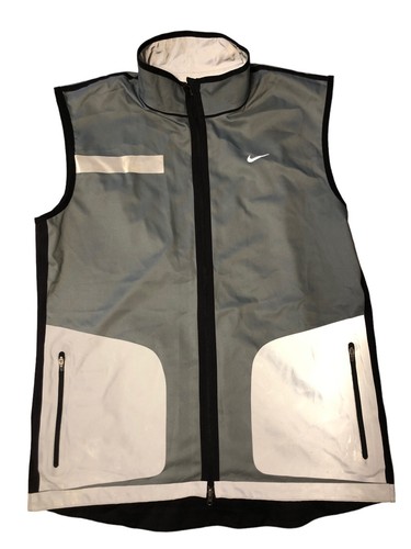 Nike Flash Reflective Reversible Vest Mens Running Size Large Black/Silver - Picture 5 of 16