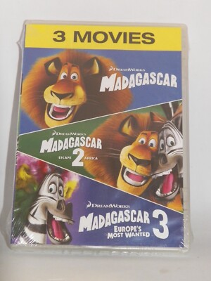 Madagascar - 3 Movies ( DVD ) Brand New !
