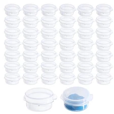 50 Pcs Paint and Solvent Cups Clear Paint Cups with Lids Plastic Paint Cups R...
