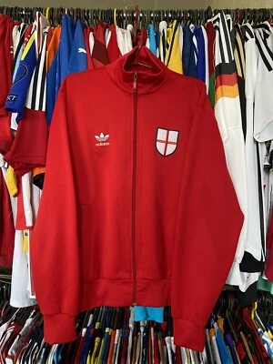 1974 ENGLAND RETRO FOOTBAL SOCCER TRACK JACKET ADIDAS 739871 sz M