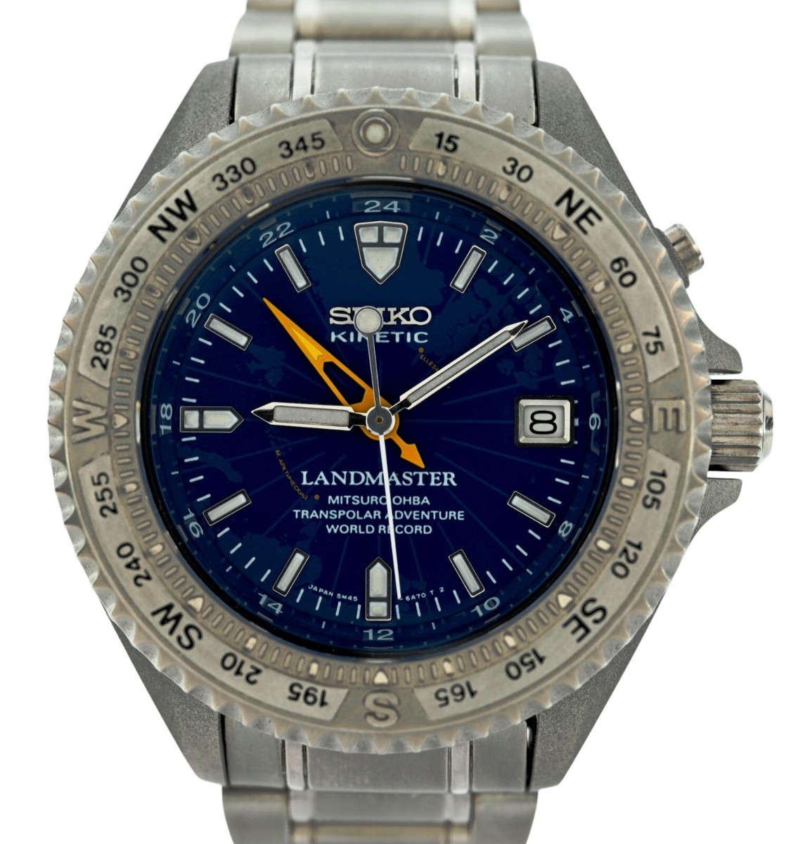 Seiko Kinetic 41mm Titanium Watch Mitsuro Ohba SBCW009