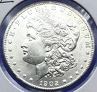 1902-O Morgan 90% Silver Dollar BU Gem Shiny, Bright, Well Struck (DMPL) Coin